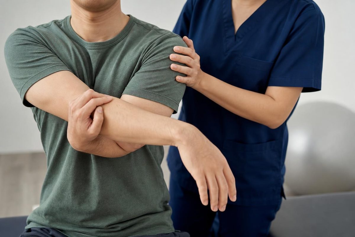 Patient experiencing neck pain after an auto accident