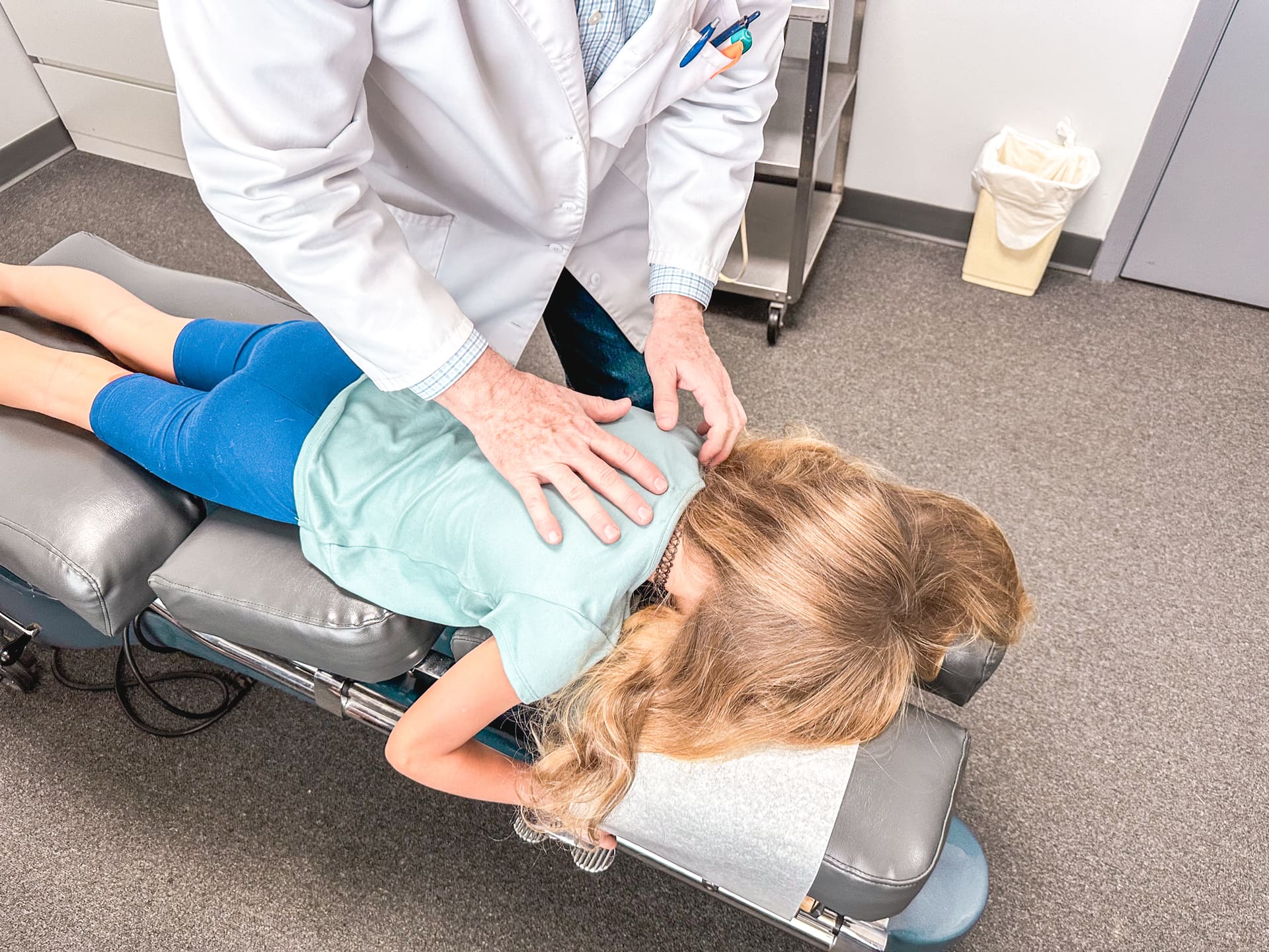 Gentle pediatric chiropractic care for a child at Crest Hill Clinic near Joliet, IL