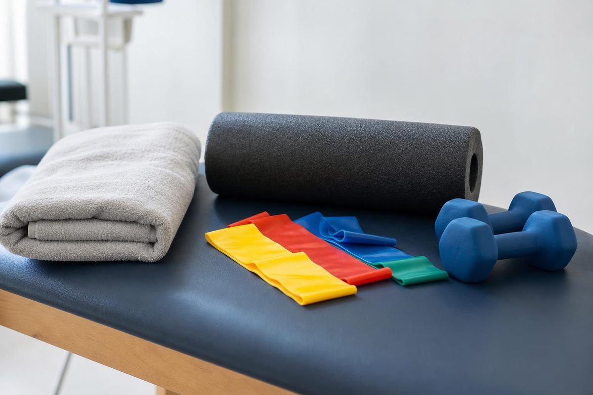 Physical therapy equipment at Crest Hill Clinic's Nurse Practitioner office near Joliet