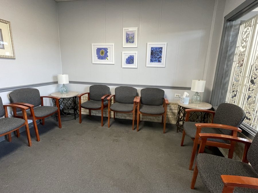 Reception area at Crest Hill Clinic